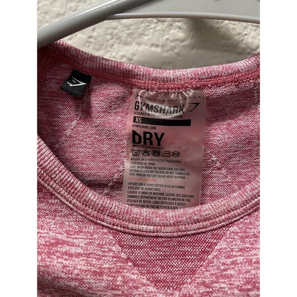 Gymshark Flex Collection Long Sleeve Crop Top - Dusky Pink Marl/Charcoal - Picture 5 of 8
